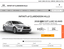 Tablet Screenshot of infinitiofclarendonhills.com